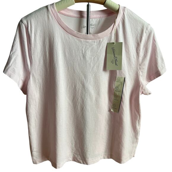 Universal Thread Women's Light Pink Shrunken Short Sleeve T-Shirt - Large - NWT - Picture 1 of 7